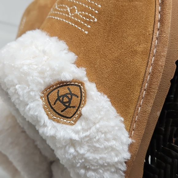 Ariat Jackie Square Toe Tan Slippers Women 8 - Picture 4 of 10